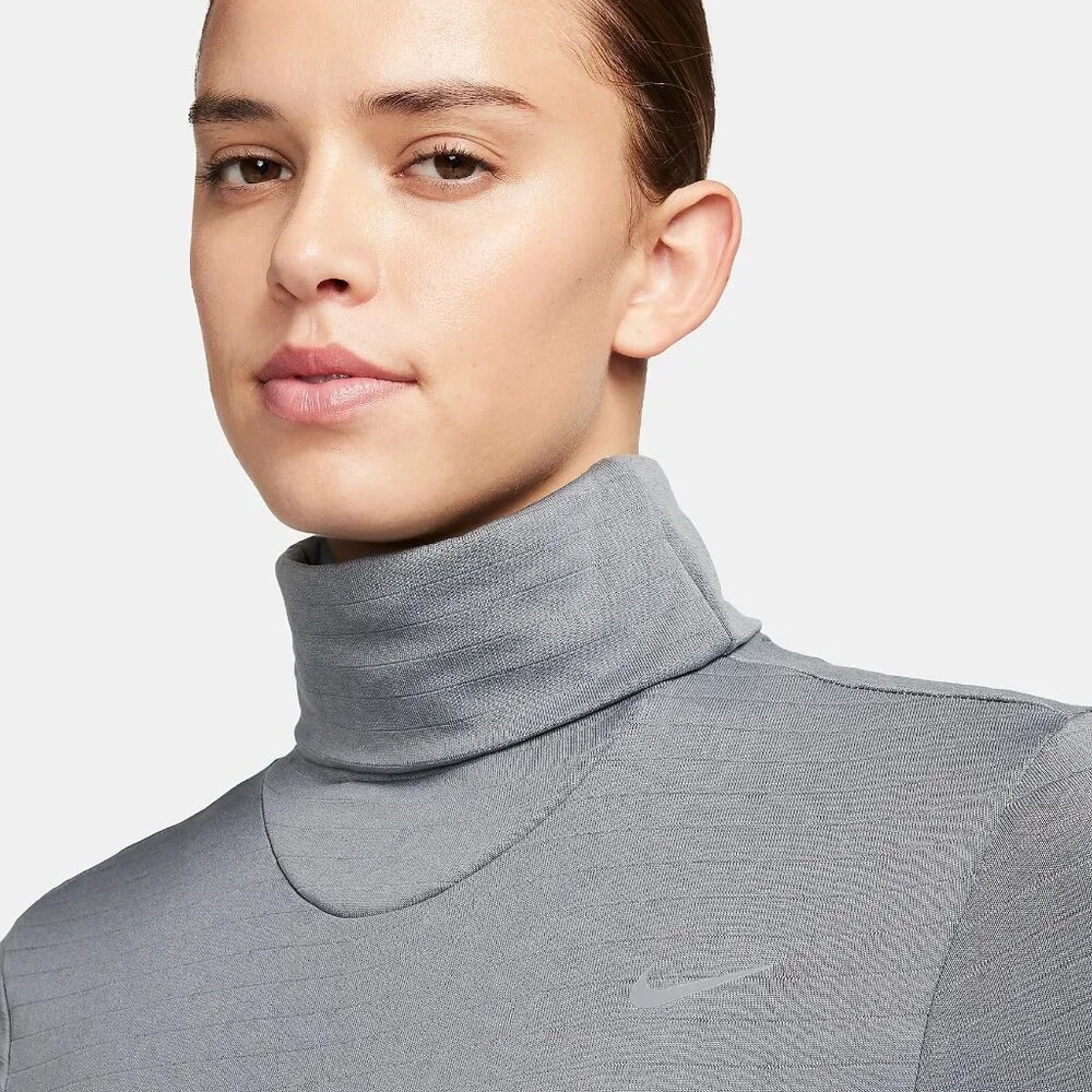 Nike Therma-Fit Swift Element Turtleneck Running Top Womens S M L XL Grey - Picture 3 of 6